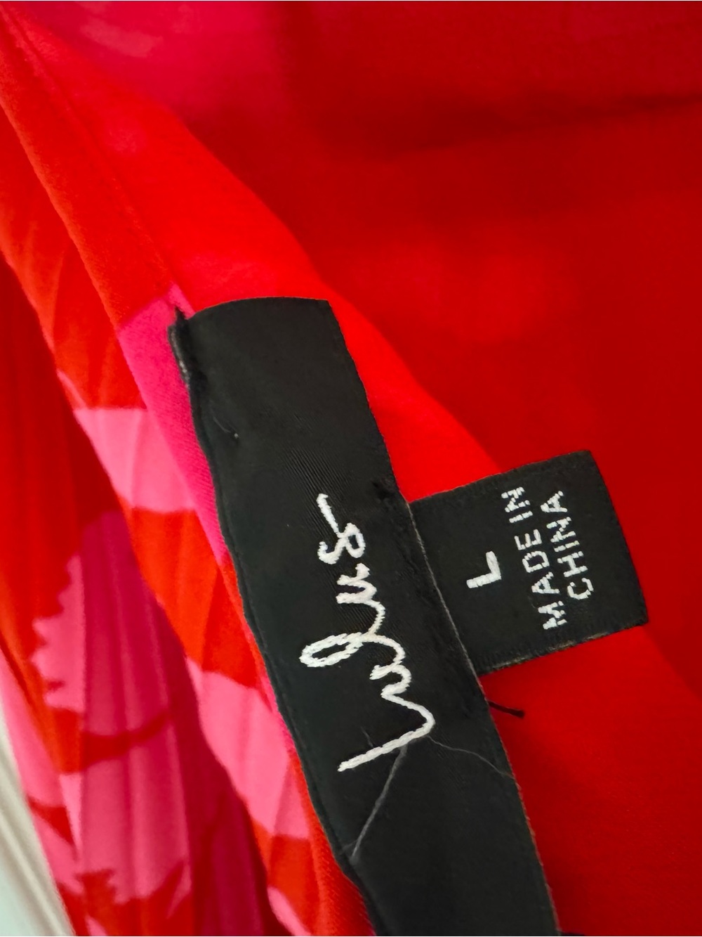 Lulu's Red and Pink Floral Pleated Midi Dress - Picture 5 of 5